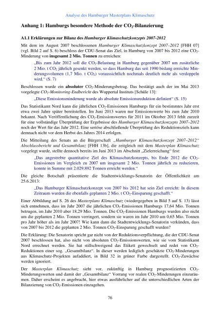 Kritische Analyse des Hamburger Masterplans Klimaschutz (lang PDF)