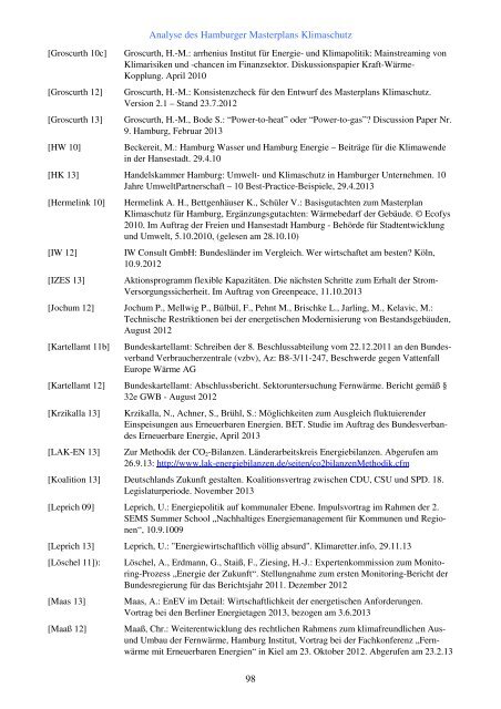 Kritische Analyse des Hamburger Masterplans Klimaschutz (lang PDF)