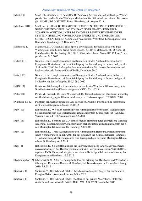 Kritische Analyse des Hamburger Masterplans Klimaschutz (lang PDF)