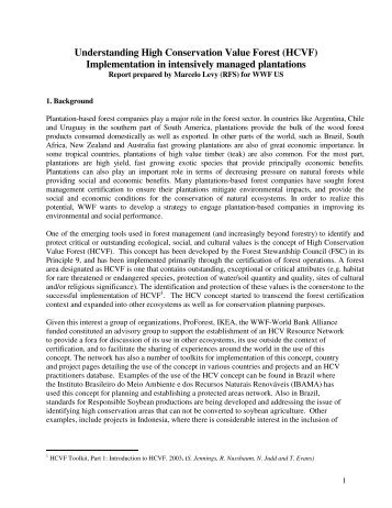 Understanding High Conservation Value Forest - HCV Resource ...