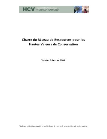 Charte du Réseau de Ressources pour les Hautes Valeurs de ...