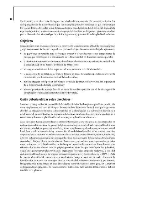 Directrices OIMT/UICN para la conservación y utilización sostenible ...