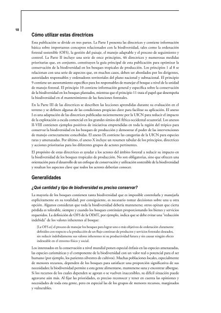 Directrices OIMT/UICN para la conservación y utilización sostenible ...