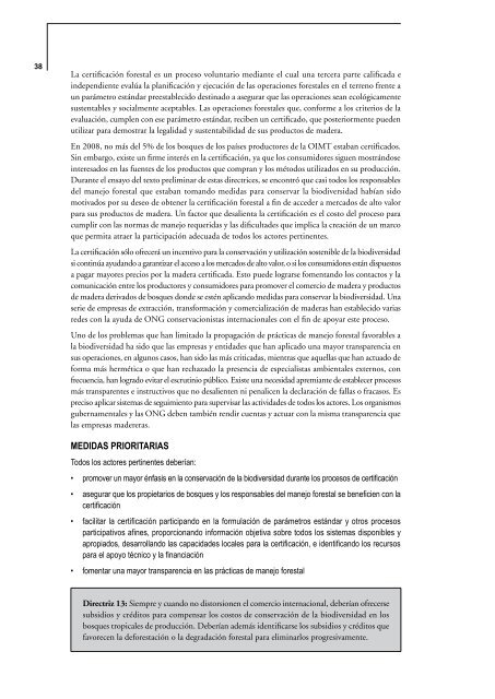 Directrices OIMT/UICN para la conservación y utilización sostenible ...