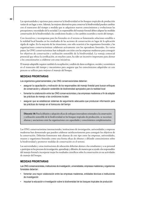 Directrices OIMT/UICN para la conservación y utilización sostenible ...