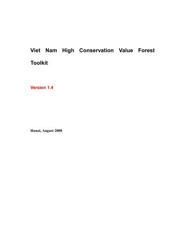 Vietnam High Conservation Value Forest Toolkit - HCV Resource ...