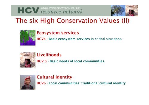 (HCVs) and the RSPO - HCV Resource Network