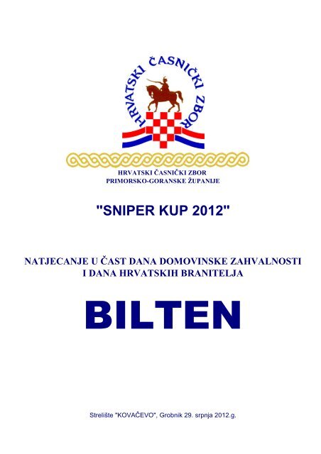 sniper kup 2012 - hrvatski časnički zbor primorsko-goranske županije