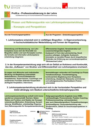 ProfiLe - Professionalisierung in der Lehre - in hd-on-line