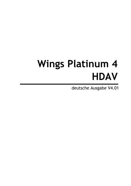 Wings Platinum 4 Handbuch - HDAV