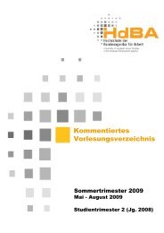 Kommentiertes Vorlesungsverzeichnis - Hochschule der ...