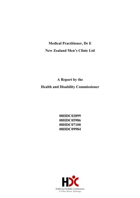 Medical Practitioner, Dr E New Zealand Men's Clinic - Health and ...
