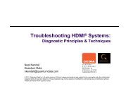 Troubleshooting HDMI® Systems: