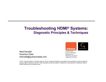 Troubleshooting HDMI® Systems: