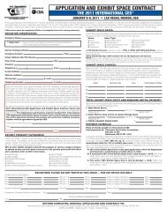 APPLICATION AND EXHIBIT SPACE CONTRACT - HDMI