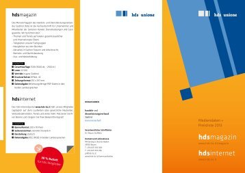 hdsmagazin hdsinternet - Handels- und Dienstleistungsverband ...