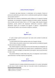 Lettera d'incarico d'agenzia 1 In relazione alle intese intercorse, vi ...