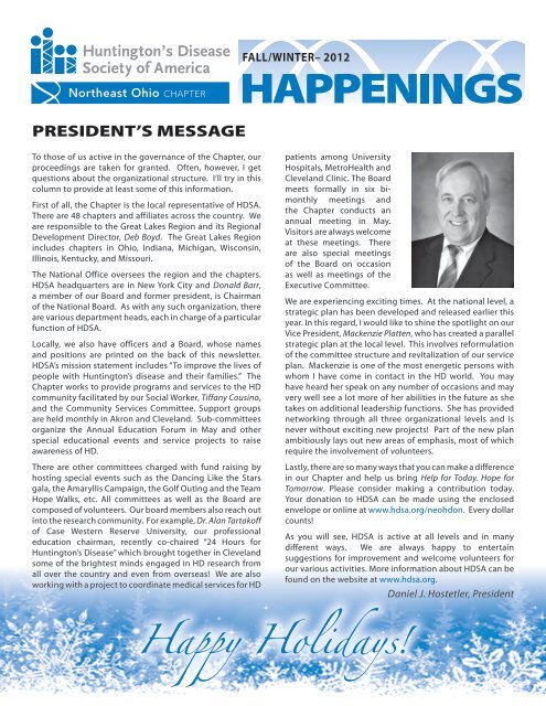 Download our Fall/Winter 2012 Newsletter! - Huntington's Disease ...