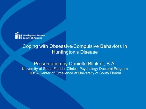 Coping with Obsessive/Compulsive Behaviors in Huntington's ...