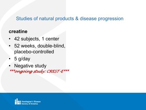 Alternative Therapies for Huntington's Disease