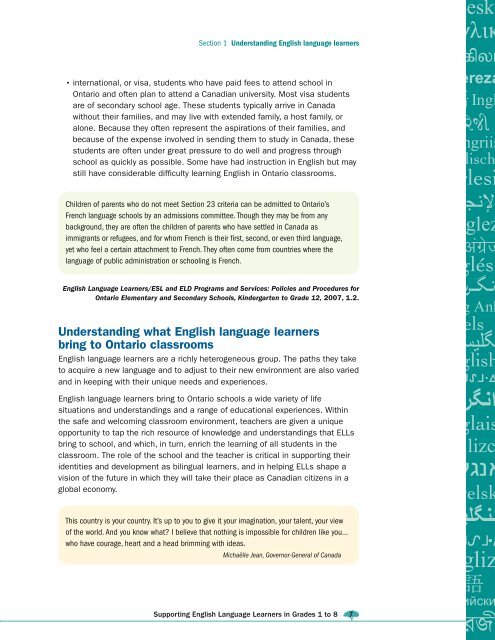 Supporting English Language Learners in Grades 1 to 8