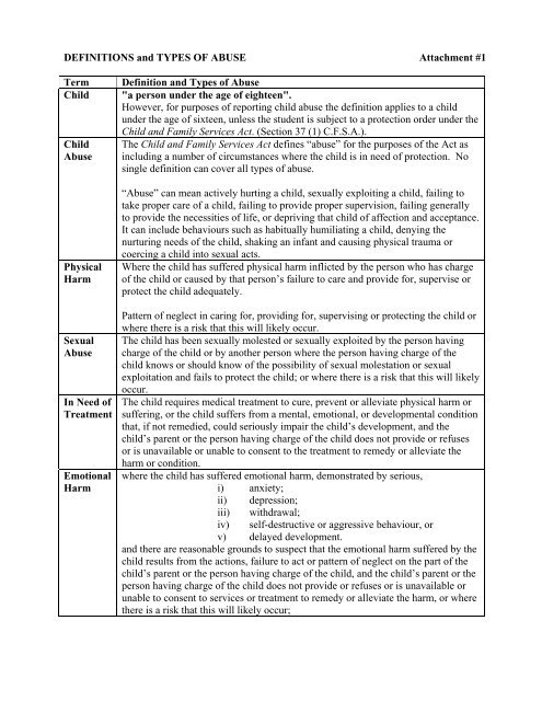 Child Abuse Procedure - Halton District School Board