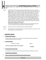 SEAC Minutes February 1, 2011 - Halton District School Board