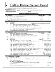 Board Agenda June 20, 2012 - Halton District School Board