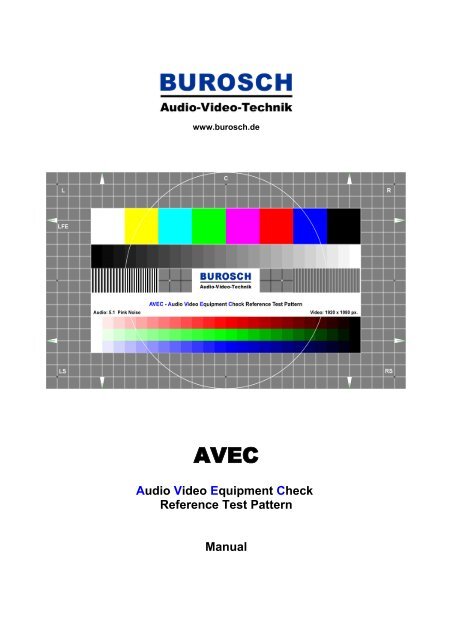 AVEC Audio Video Equipment Check Reference Test ... - HDTV-Praxis