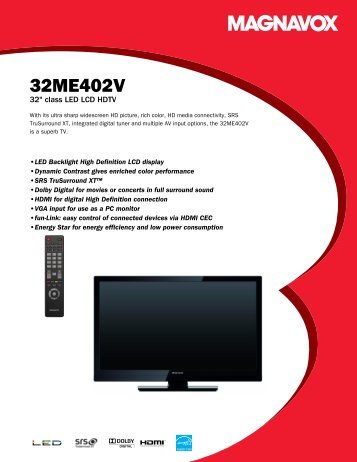 32ME402V/F7 Magnavox - Home Theater HDTV