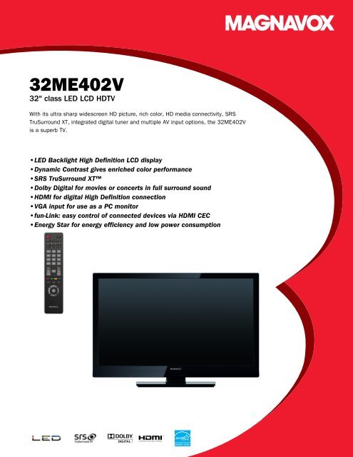 32me402v F7 Magnavox Home Theater Hdtv 32me402v F7 Magnavox Home Theater Hdtv