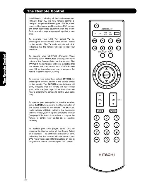LCD Flat Panel TELEVISION Operating Guide ... - Hitachi in Canada