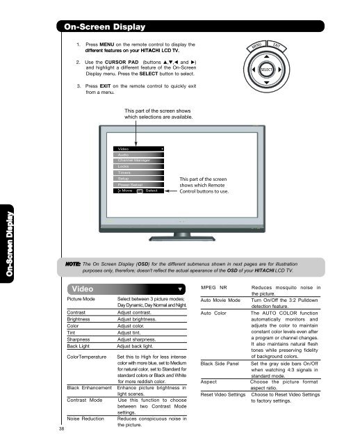 LCD Flat Panel TELEVISION Operating Guide ... - Hitachi in Canada