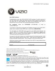 VIZIO SV472XVT HDTV User Manual - Home Theater HDTV