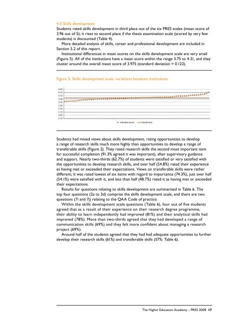 Postgraduate Research Experience Survey 2008 Final report