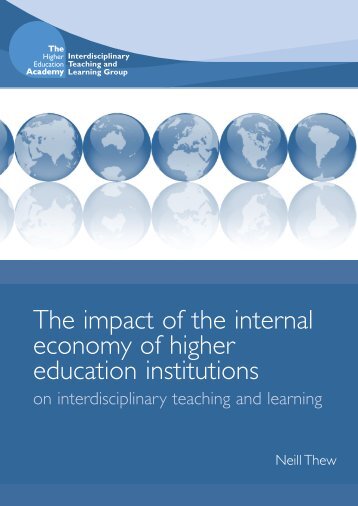 The impact of the internal economy of higher education institutions