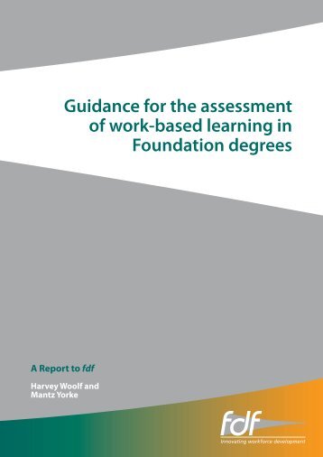 Guidance for the assessment of work-based learning in Foundation ...