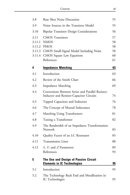 Radio Frequency Integrated Circuit Design - Webs