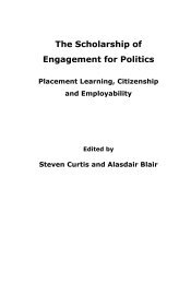 The Scholarship of Engagement for Politics: - Higher Education ...
