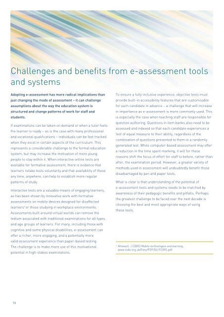 Effective Practice with e-Assessment: An overview of ... - Jisc