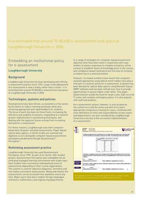 Effective Practice with e-Assessment: An overview of ... - Jisc