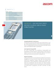 Ascom i62 Datenblatt - headON
