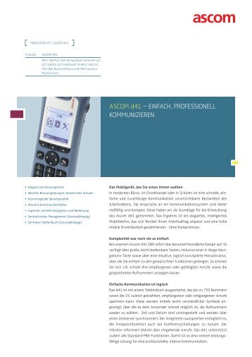 ASCOM d41 – EINFACH, PROFESSIONELL ... - headON