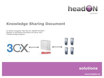 Konfiguration der Basisstation: DECT Settings - headON