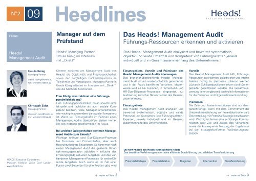Das Heads! Management Audit