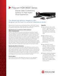 Polycom HDX 9000 Data Sheet - Headset Experts