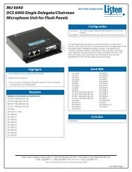 Spec Sheet - Performance Audio