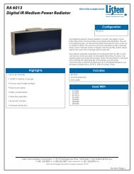 RA 6013 Digital IR Medium Power Radiator Data