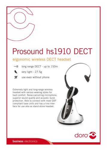 Cordless headset - Doro HS1910