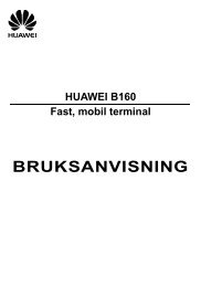 BRUKSANVISNING - Huawei